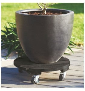 Support Roulant pour Pot Anthracite 30cm