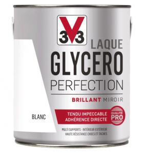 V33 PEINTURE Glycero 500Ml Blanc Satin