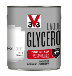 V33 PEINTURE Glycero 500Ml Blanc Brillant