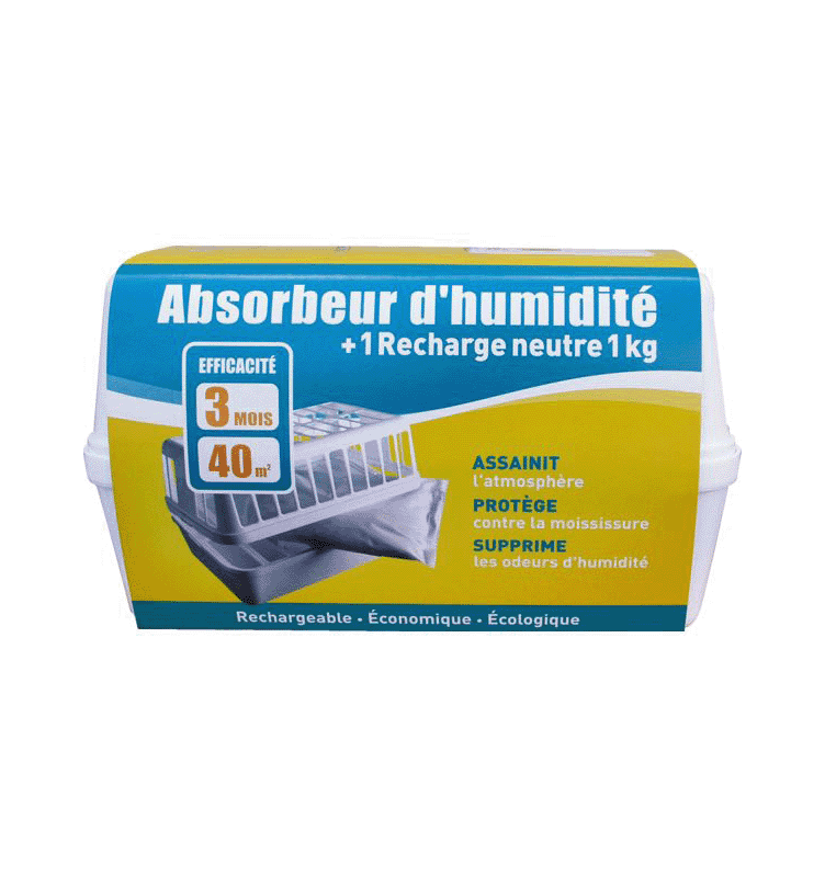 ABSORBEUR D'HUMIDITE SAC 1 KG - Top Accessoires