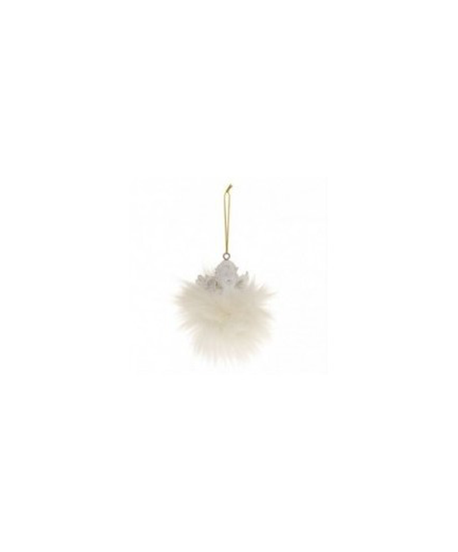 Suspension de Noël Resine Ange Fourr 10Cm