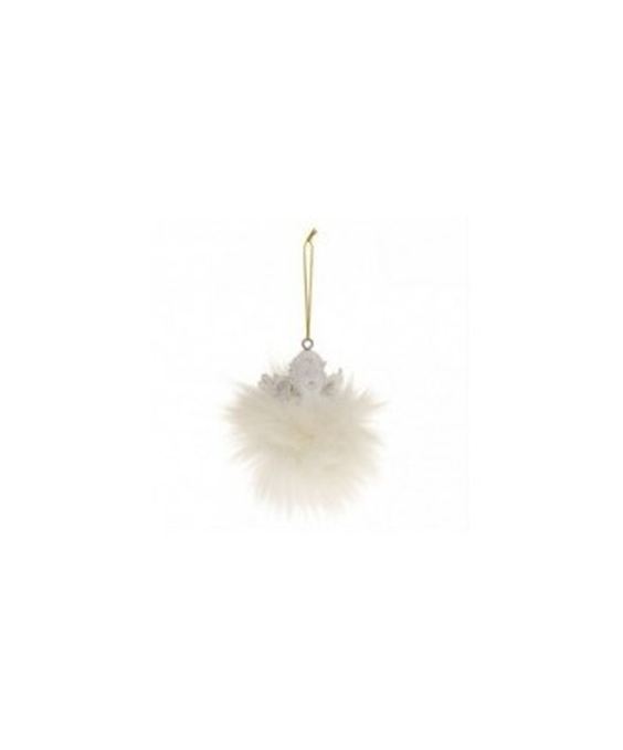 Suspension de Noël Resine Ange Fourr 10Cm