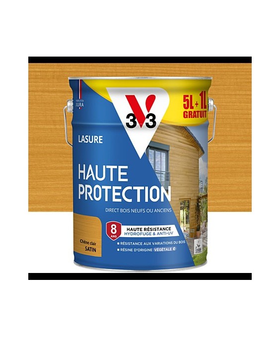 Lasure extérieure chêne clair satin 5L+ 20% gratuit