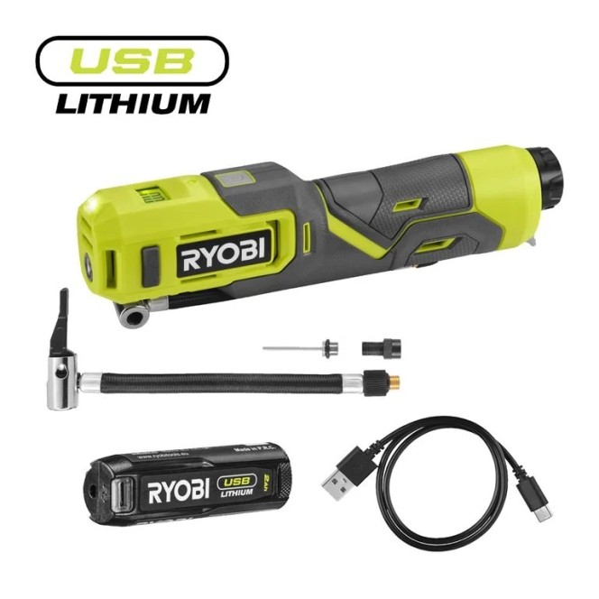 Compresseur 4V USB Lithium (1x 2.0 Ah) Compresseur 4V USB Lithium (1x 2.0 Ah)
