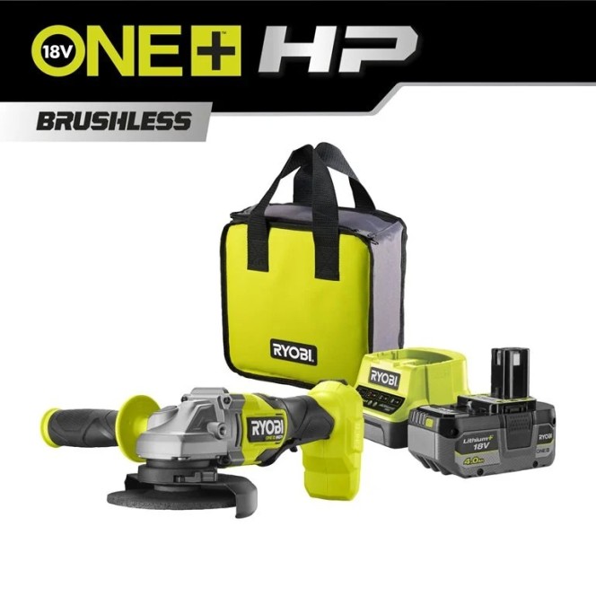 Meuleuse d'angle 125 mm Brushless 18V ONE+ HP™ (1 x 4.0 Ah) Meuleuse d'angle 125 mm Brushless 18V ONE+ HP™ (1 x 4.0 Ah)