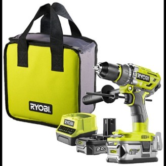 Perceuse-visseuse à percussion Brushless 18V ONE+ et 2 Batteries Lithium (1 x 2.0 Ah et 1 x 5.0 Ah)