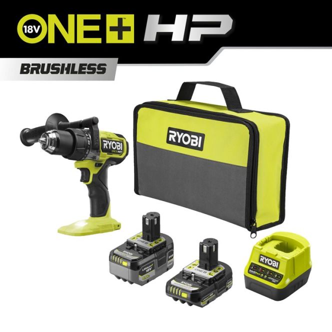 Perceuse-visseuse à percussion Brushless 18V ONE+™ HP™ Performance et 2 Batteries Lithium (1 x 2.0 Ah et 1 x 5.0 Ah) Perceuse-visseuse à percussion Brushless 18V ONE+™ HP™ Performance et 2 Batteries Lithium (1 x 2.0 Ah et 1 x 5.0 Ah)