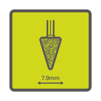 Lot de 2 meules à rectifier en oxyde d'aluminium 7,9 mm