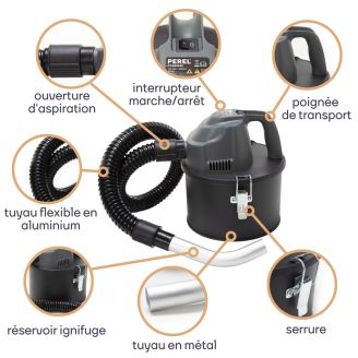 Mini aspirateur à cendres - 4 L - 600 W