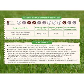 Engrais Gazon Antimousse 14Kg