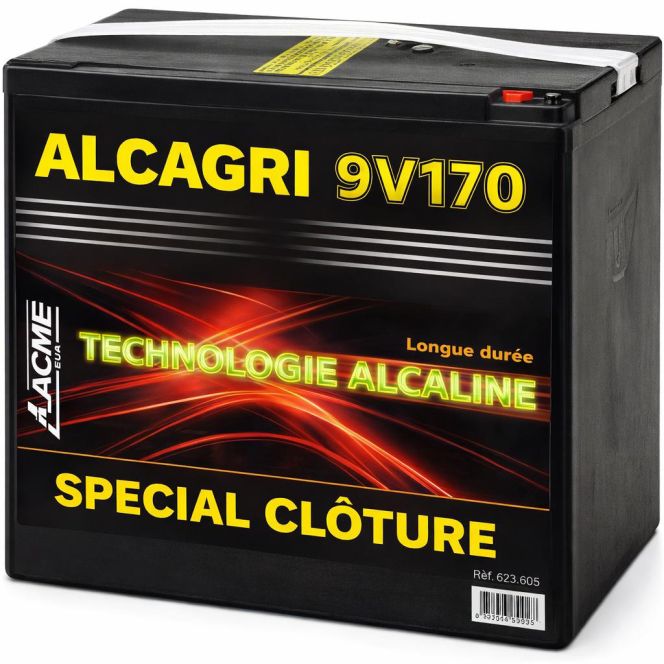 Pile de clôture Alcagri - 9V / 130 Ah