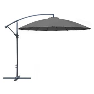 Parasol aluminium fibre pagode gris - Grosfillex