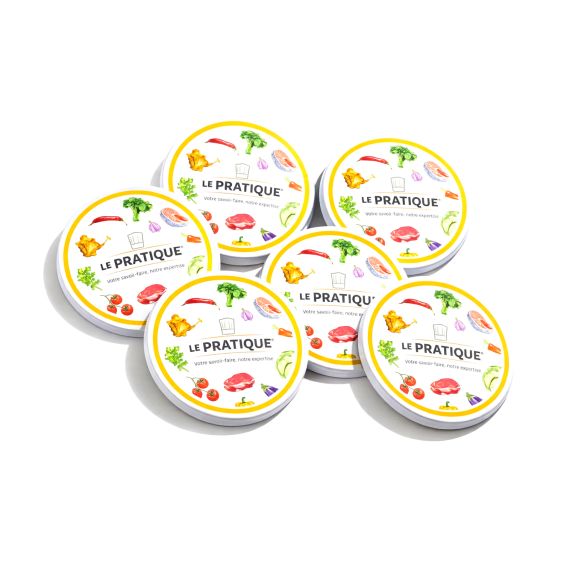 Lot de 6 couvercles décorés Ø82 mm - Le Pratique