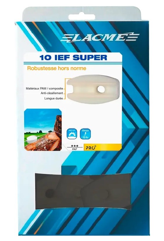 Isolateurs de clôture électrique IEF Super - Lot de 10 - LACME