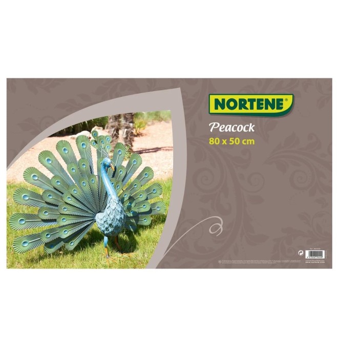 Paon décoratif en métal Peacock 80 x 50 cm - NORTENE