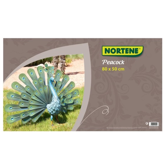 Paon décoratif en métal Peacock 80 x 50 cm - NORTENE