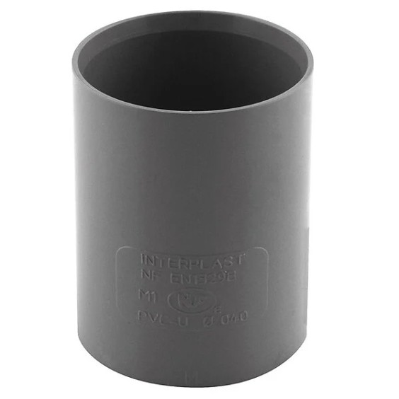 Manchon PVC femelle à butée Ø40 mm à coller - JARDIBRIC
