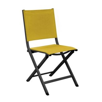 Chaise Thema aluminium moutarde - Grosfillex